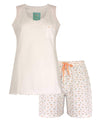 Tenderness Dames Shortama - Pyjama Set - V Hals - Wit