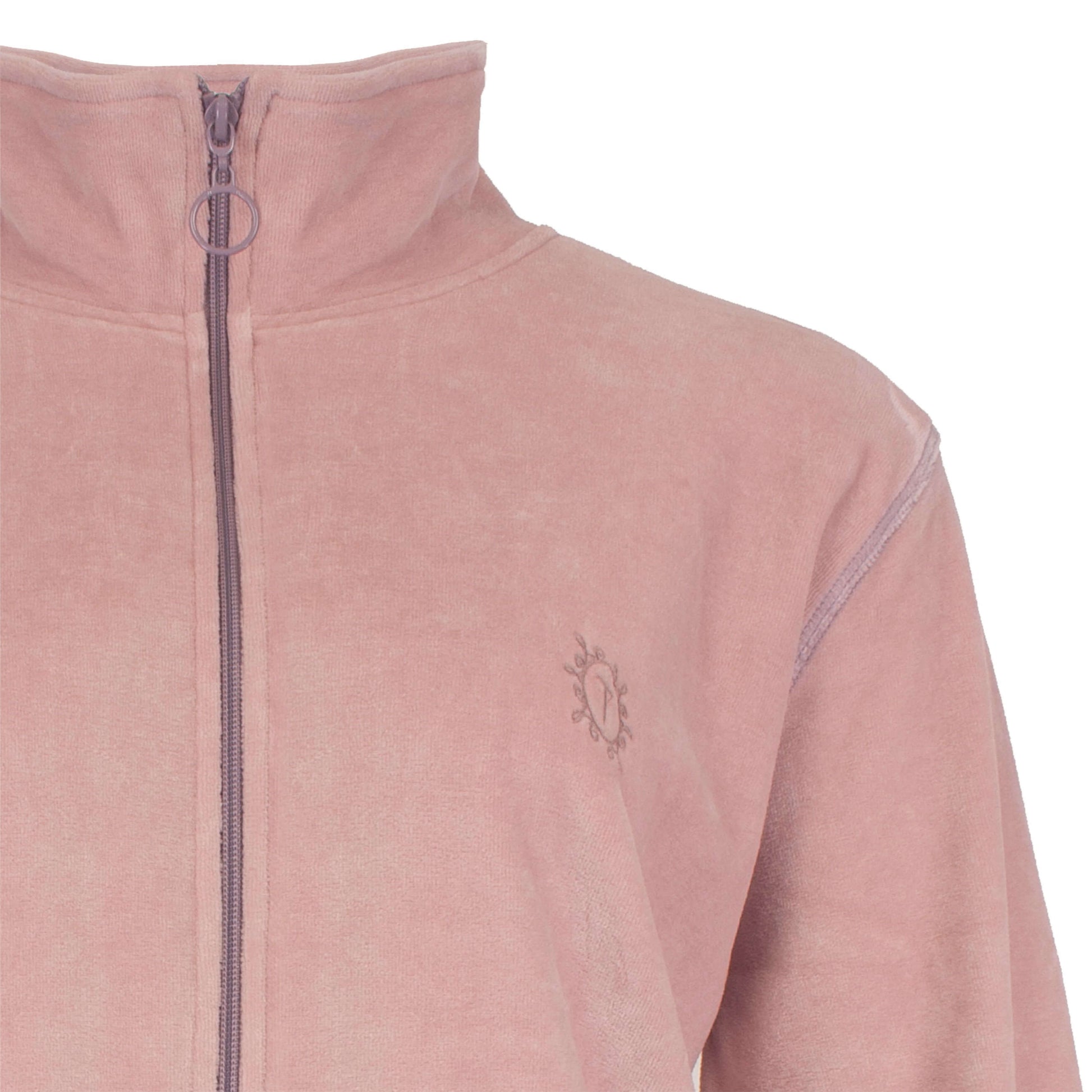  Tenderness dames Huispak Velours - Lange Mouwen -  Roze - detail