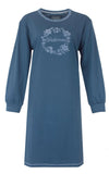 Tenderness Dames Nachthemd - Lange Mouwen - Blauw