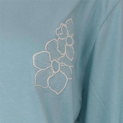 Tenderness dames Nachthemd - lange Mouwen -  Lichtblauw - afbeelding 4