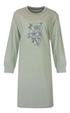 Tenderness Dames Nachthemd - Lange Mouwen - Licht Groen