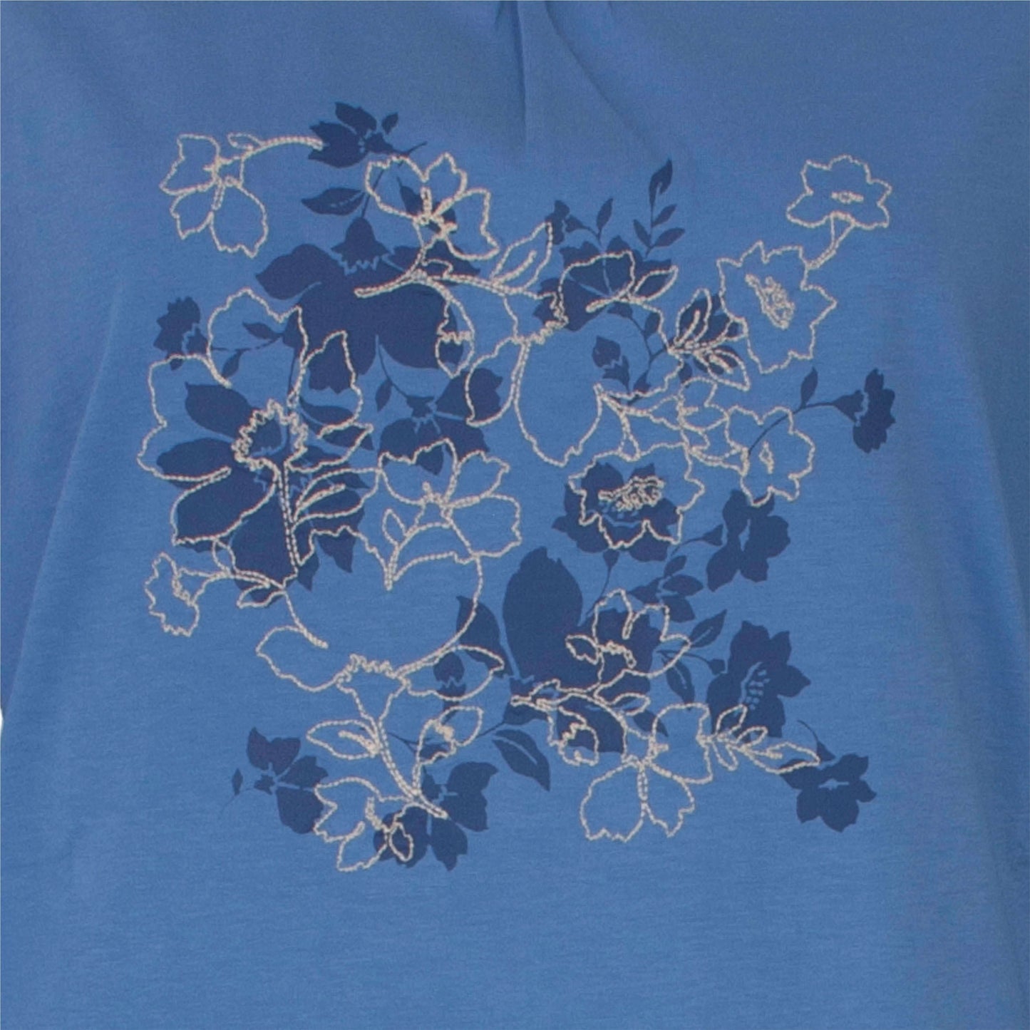 Tenderness dames Nachthemd - Katoen - Lange Mouwen - Ronde Hals -  Blauw - afbeelding 4