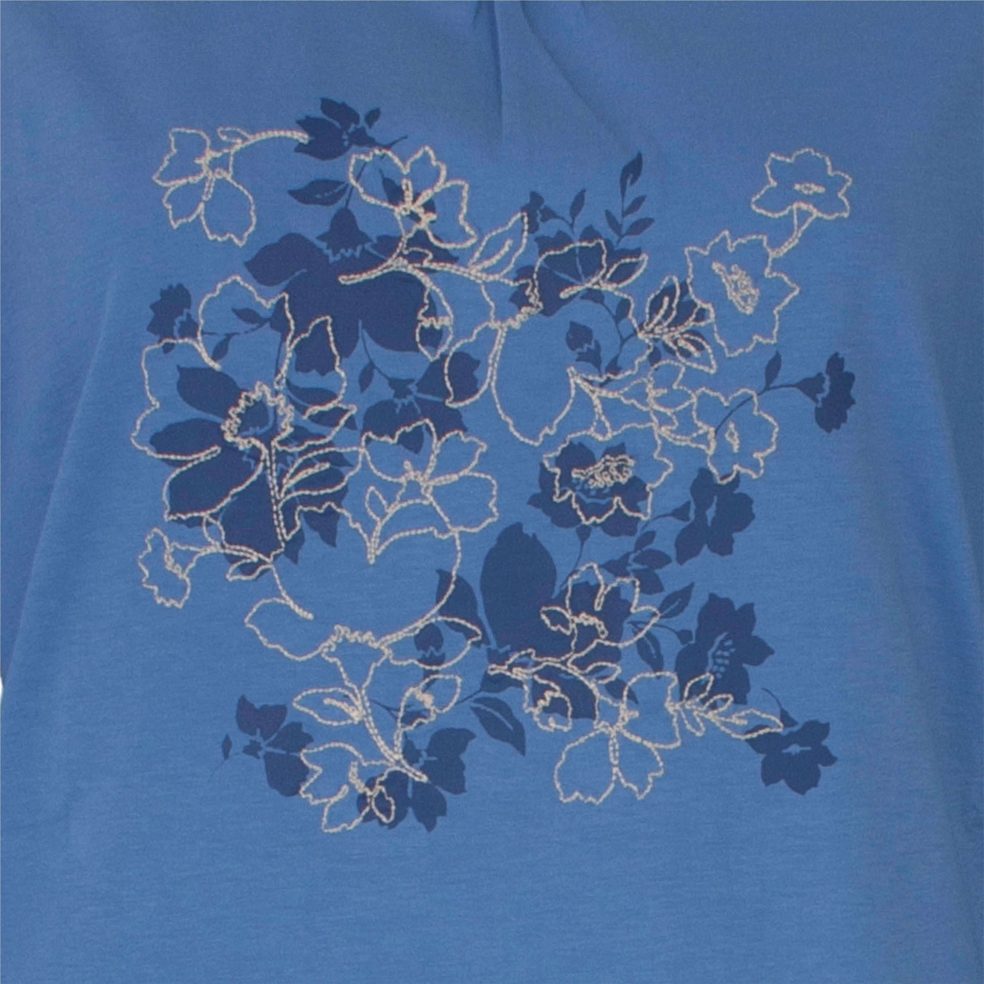 Tenderness dames Nachthemd - Katoen - Lange Mouwen - Ronde Hals -  Blauw - afbeelding 4