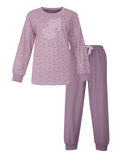 Tenderness Dames Pyjama - Lange Mouwen -  Lila