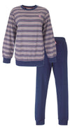 Tenderness dames  Pyjama - Badstof - Lange Mouwen - Blauw.
