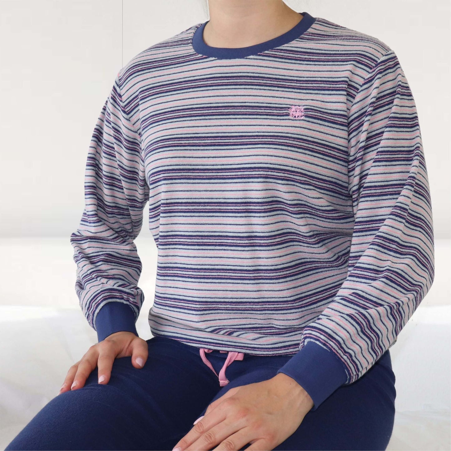 Tenderness dames  Pyjama - Badstof - Lange Mouwen - Blauw. - afbeelding 5