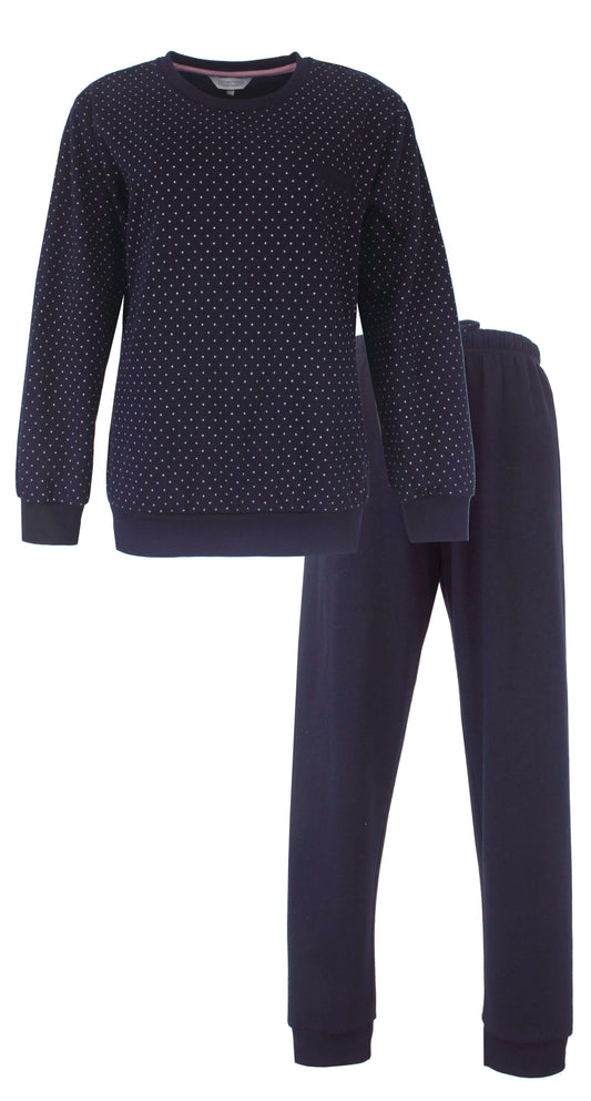 RITOSTA Pyjama dames winter pluche pyjama dames winter warme pyjama dames winter fleece pyjama zachte pyjama lange tweedelige dames met sweatshirt en broek, Roze, S RITOSTA Pyjama dames winter pluche pyjama dames winter warme pyjama dames winter fleece pyjama zachte pyjama lange tweedelige dames met sweatshirt en broek, Roze, S