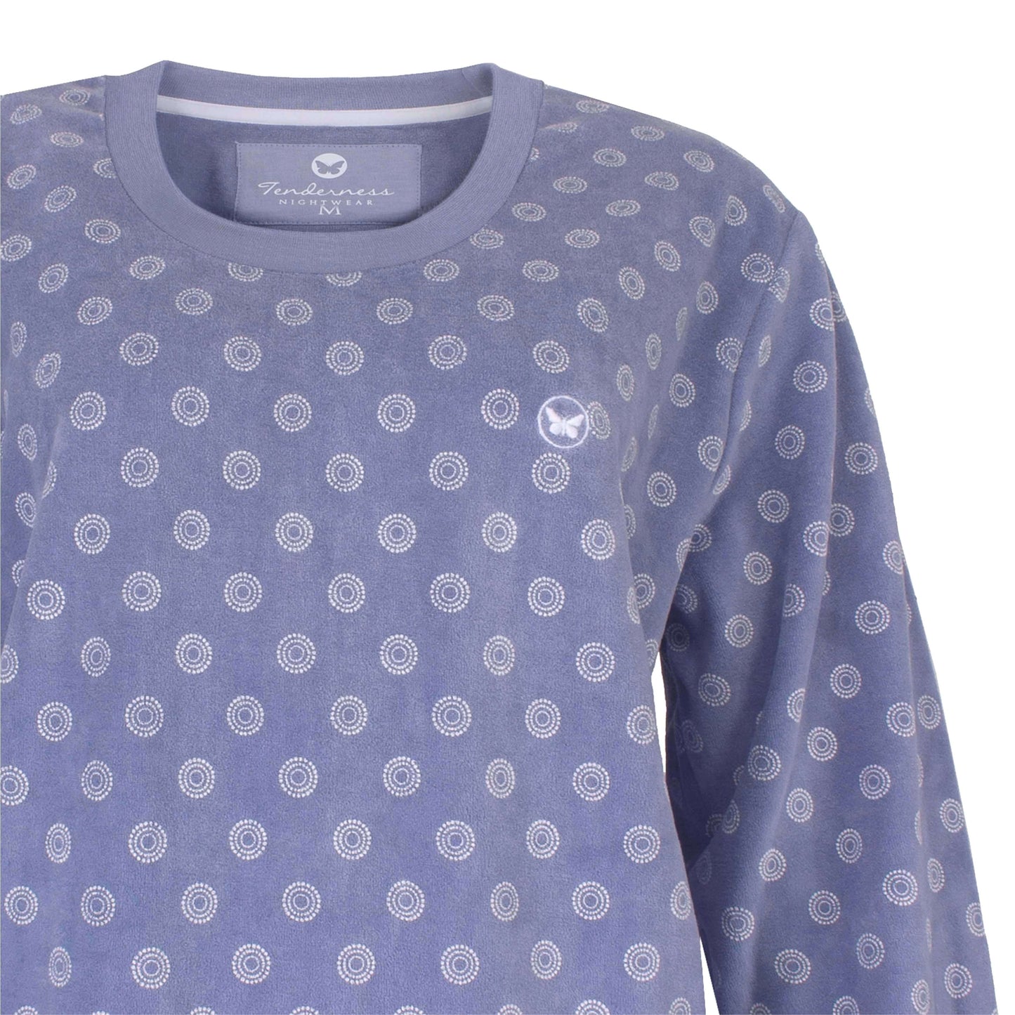 Tenderness dames Pyjama -  Velours -  Lila - detail