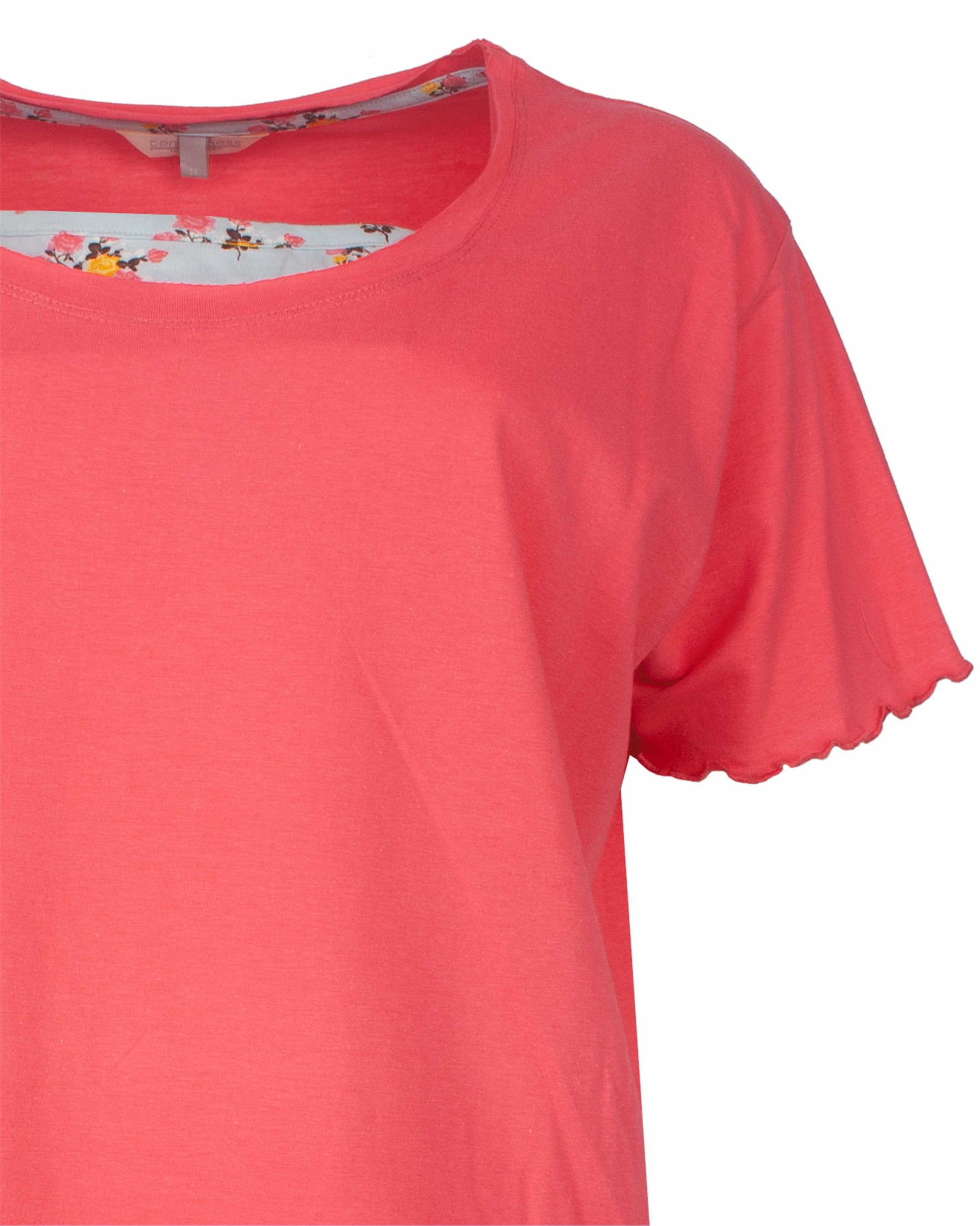 Tenderness Dames Shortama - Korte Mouwen - Roze - achteraanzicht