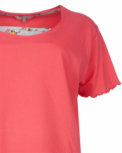 Tenderness Dames Shortama - Korte Mouwen - Roze - achteraanzicht