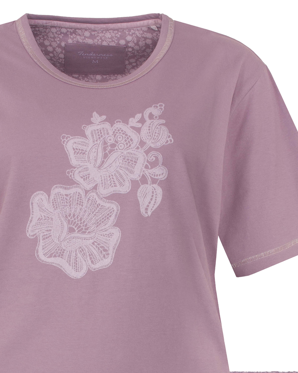  Tenderness Dames Shortama - Korte Mouwen- Lila - detail