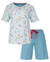 Tenderness Dames Shortama - Korte mouw - Katoen - Lichtblauw